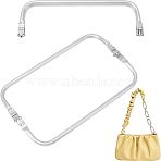 2Pcs Aluminum Bag Flex Frames, Bag Replacement Accessories, Silver, 9.5x30x2cm(FIND-CA0004-80A-1)