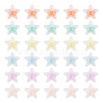 50Pcs AB Color Transparent Acrylic Beads, Bead in Bead, Star, Mixed Color, 16x16.5x9.5mm, Hole: 2.5mm(PACR-TA0001-27)