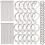 DIY Jewelry Making Findings Kits, including 304 Stainless Steel Leverback Earring Findings & Pins & Open Jump Rings, Stainless Steel Color, 500pcs/set(DIY-SC0029-68)
