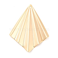 Rack Plating Brass Big Pendants, Kite Charm, Real 18K Gold Plated, 50x39x2mm, Hole: 1.6mm(KK-M261-10G)