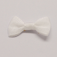 Handmade Woven Costume Accessories, Bowknot & Hair Bows, White, 25~30x15~16x5mm(WOVE-QZ02-18)