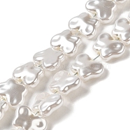 ABS Plastic Imitation Pearl Beads Strands, Butterfly, Snow, 10x12.5x4mm, Hole: 1mm, about 110pcs/strand, 37.87 inch(96.2cm)(KY-F021-04-1)