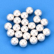 925 Sterling Silver Beads, No Hole/Undrilled, Round, Silver, 4mm(STER-T002-232S-4mm)