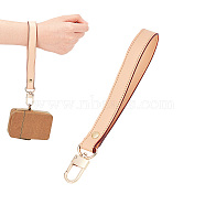 Microfiber Wristlet Bag Straps, Clutch Bag Straps, with Alloy & Iron Findings, PeachPuff, 21x1.8cm(FIND-WH0110-249A)