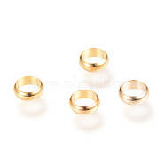 Brass Spacer Beads, Ring, Golden, 6.5x2.5mm, Hole: 5mm(X-KK-S306)