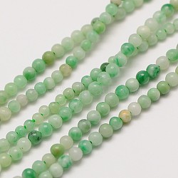 Natural Gemstone Qinghai Jade Round Beads Strands, 3mm, Hole: 0.8mm; about 126pcs/strand, 16 inches(G-A130-3mm-07)