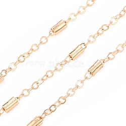 Brass Cable Chains, Column, Light Gold, 495mm(KK-CBA8B26-02)