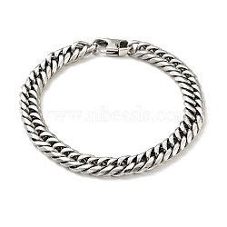 201 Stainless Steel Cuban Link Chains Bracelet for Men Women, Stainless Steel Color, 7-3/4 inch(19.7cm)(BJEW-H550-07A-P)