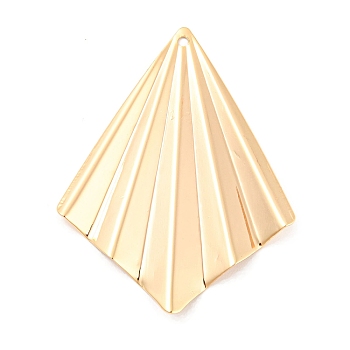 Rack Plating Brass Big Pendants, Kite Charm, Real 18K Gold Plated, 50x39x2mm, Hole: 1.6mm