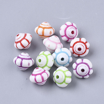 Craft Style Acrylic Beads, Lantern, Mixed Color, 10x8.5mm, Hole: 1.5mm, about 1515pcs/500g