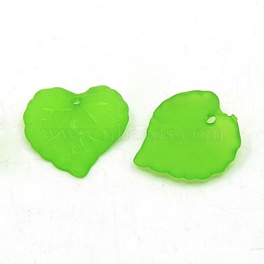 Grün transparent gefrostetem Acryl-Blatt-Anhänger(X-PL591-6)-1