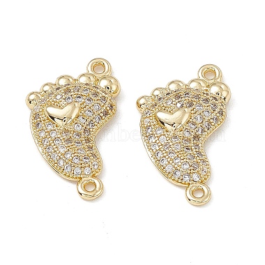 Brass Micro Pave Clear Cubic Zirconia Connector Charms(KK-E068-VB033)-2