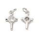 Brass Micro Pave Cubic Zirconia Charms(KK-E068-VB239)-1