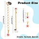 2Pcs 2 Style Sheep Alloy Enamel Beaded Knitting Row Counter Chains(HJEW-AB00715)-2