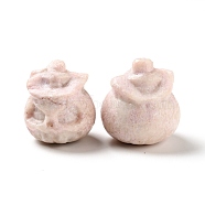 Natural Pink Opal Figurines, Display Decorations, Pumpkin Jack-O'-Lantern, 36.5x32x32mm(G-C245-06A)