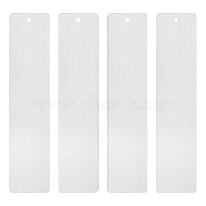 Stainless Steel Brushed Blank Bookmarks, with Chinese Knot Tassel Pendant Decoration, Stainless Steel Color, 254mm(AJEW-UN0001-002)