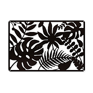 Iron Wall Art Decorations, for Front Porch, Living Room, Kitchen, Matte Style, Leaf Pattern, 200x300x1mm(HJEW-WH0067-076)