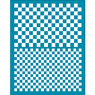 Silk Screen Printing Stencil, for Painting on Wood, DIY Decoration T-Shirt Fabric, Tartan Pattern, 100x127mm(DIY-WH0341-263)