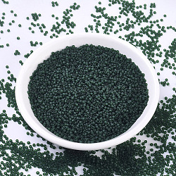 MIYUKI Round Rocailles Beads, Japanese Seed Beads, 11/0, (RR156F) Matte Transparent Dark Emerald, 2x1.3mm, Hole: 0.8mm, about 5500pcs/50g(SEED-X0054-RR0156F)