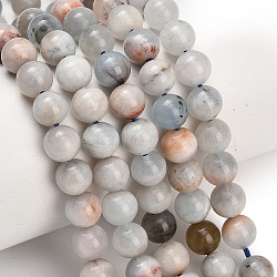 Natural Aquamarine Beads Strands, Smooth Round, 8mm, Hole: 1.2mm, about 25pcs/strand, 7.44~7.76''(18.9~19.7cm)(GG-CBA1CAF-A02-8mm)