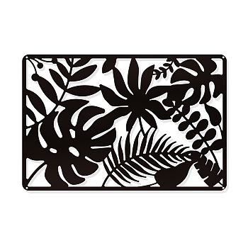 Iron Wall Art Decorations, for Front Porch, Living Room, Kitchen, Matte Style, Leaf Pattern, 200x300x1mm