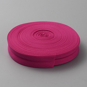 20M Cotton Polyester Ribbon, for Garment Accessories, Fuchsia, 7/8 inch(22mm), about 21.87 Yards(20m)/Roll