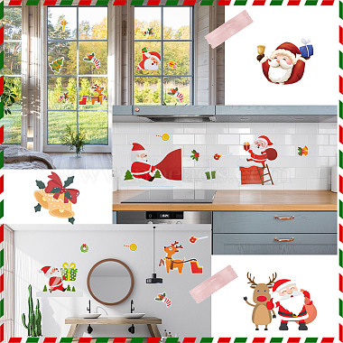 8 Sheets 8 Styles Christmas Themed PVC Static Stickers(STIC-GF0001-15)-5