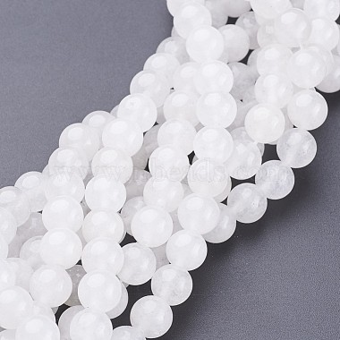 10mm White Round White Jade Beads