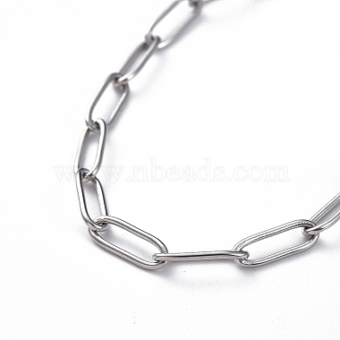 304 Stainless Steel Paperclip Chain Bracelets(X-BJEW-JB04967)-2