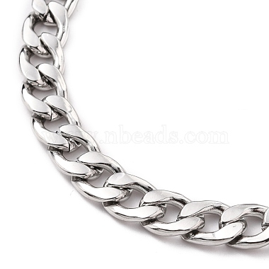 Bracelets de chaîne à maillons cubains en acier inoxydable à la mode pour femmes(X-BJEW-JB05657-01)-2