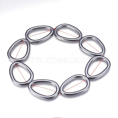 48mm Drop Non-magnetic Hematite Beads