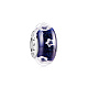 TINYSAND Rhodium Plated 925 Sterling Silver Charm Beads with Glass with Star for Bracelet(TS-C-248)-1