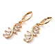 Rack Plating Golden Brass Dangle Leverback Earrings(EJEW-B037-19G)-1