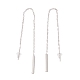 Long Chain with Rectangle Bar Dangle Stud Earrings(EJEW-A067-16P)-2