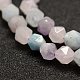 Chapelets de perles aigue-marine naturelles et quartz rose et améthyste(G-G682-34-6mm)-3