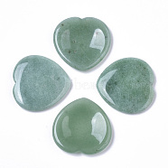 Natural Green Aventurine Thumb Worry Stone, Pocket Palm Stones, for Healing Reiki Stress Relief, Heart Shape, 39~40x39~40x5~6mm(G-N0325-01A)