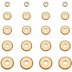 Brass Spacer Beads, Disc, Golden, 7.4x7.2x1.7cm, 250pcs/box(KK-PH0035-39G)