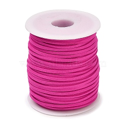 50 Yards Faux Suede Cord, Faux Suede Lace, for Jewelry Making, Camellia, 2.5mm(LW-U001-01J)