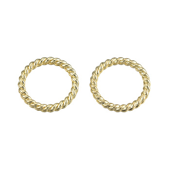 Alloy Linking Rings, Cadmium Free & Lead Free, Twisted Round Ring, Light Gold, 20x2.5mm, Inner Diameter: 15mm