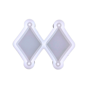 Poker DIY Food Grade Silicone Pendant Molds, Resin Casting Molds, For UV Resin, Epoxy Resin Jewelry Making, 58x70x6mm