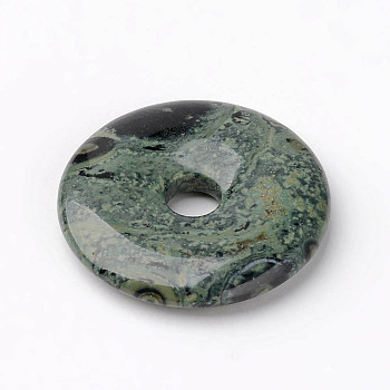 Natural Kambaba Jasper Pendants, Donut/Pi Disc, Donut Width: 12mm, 30x5mm, Hole: 6mm
