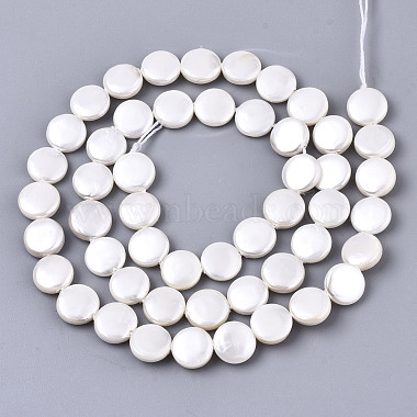 Eau douce naturelle de coquillage perles brins(SHEL-N026-50A-01)-2
