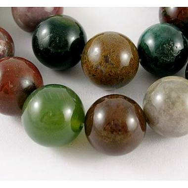 10mm DarkGreen Round Indian Agate Beads