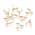 304 Stainless Steel Pinch Bails, Ice Pick Pinch Bails for Pendant Making, Golden, 11x3mm, Hole: 2.5mm, Inner Diameter: 7mm, Pin: 0.6mm(STAS-L226-093G)