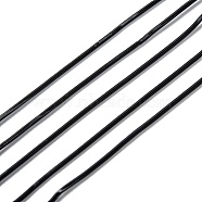 French Wire Gimp Wire, Flexible Round Copper Wire, Metallic Thread for Embroidery Projects and Jewelry Making, Black, 18 Gauge(1mm), 10g/bag(TWIR-Z001-04N)