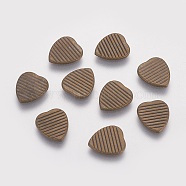 Brass Cabochon Settings, Lead Free and Cadmium Free, DIY Findings for Jewelry Ring Making, Mother's Day Jewelry Findings, Heart, Antique Bronze, 10x11.5mm, Tray: 10x11mm(KK-14/X/10X11MM-AB)