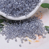 MIYUKI Delica Beads, Cylinder, Japanese Seed Beads, 11/0, (DB0242) Silver Gray Ceylon, 1.3x1.6mm, Hole: 0.8mm, about 2000pcs/10g(X-SEED-J020-DB0242)