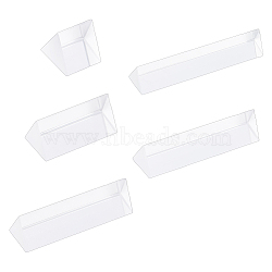 5Pcs 5 Styles Glass Triple Prism, Triangle, Lab Supplies, Clear, 25.5~150x24~30x21~26.5mm, 1pc/style(GLAA-FH0001-79)