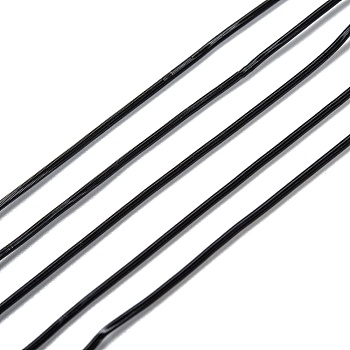 French Wire Gimp Wire, Flexible Round Copper Wire, Metallic Thread for Embroidery Projects and Jewelry Making, Black, 18 Gauge(1mm), 10g/bag
