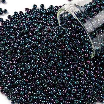 TOHO Round Seed Beads, Japanese Seed Beads, (505) High Metallic Dragonfly, 11/0, 2.2mm, Hole: 0.8mm, about 5555pcs/50g